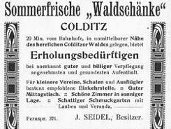 Geschichte Hotel und Restaurant Waldhaus Colditz