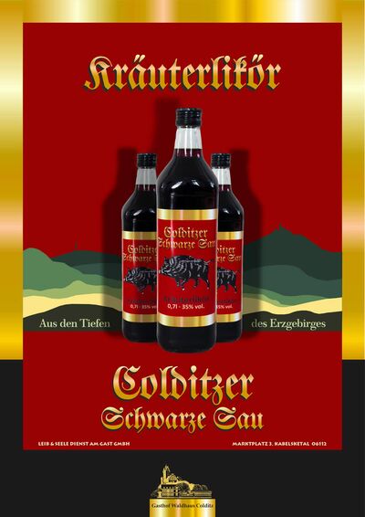 Kräuterlikör "Colditzer Schwarze Sau"