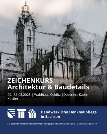 Zeichenkurs: Architektur & Baudetails mit Katrin Köstler im Waldhaus Colditz